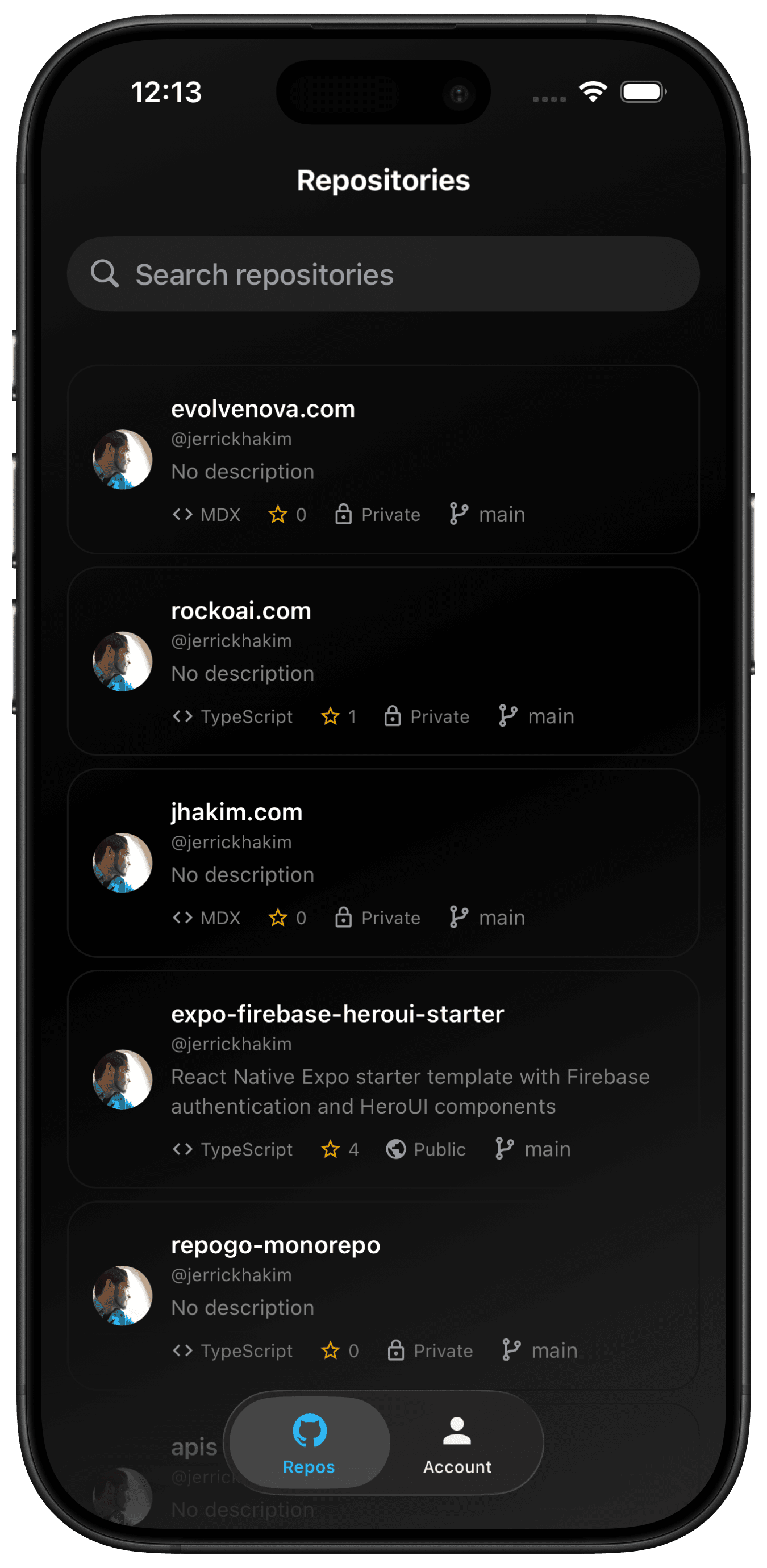 All Your Repos, One Tap Away